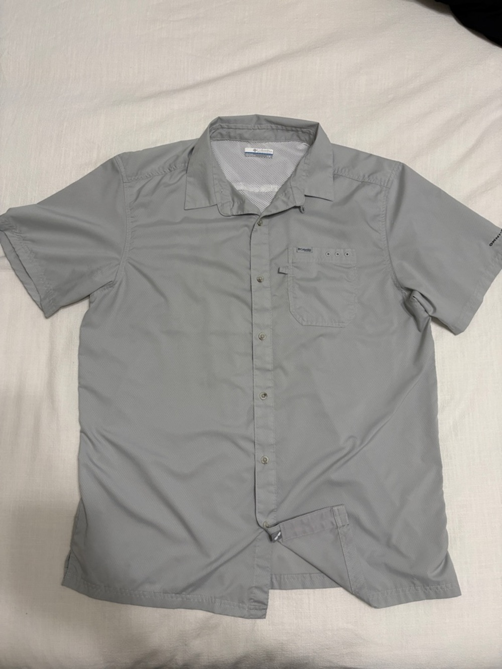 Men's Black Short-Sleeve PFG Slack Tide Camp Button-Up Shirt